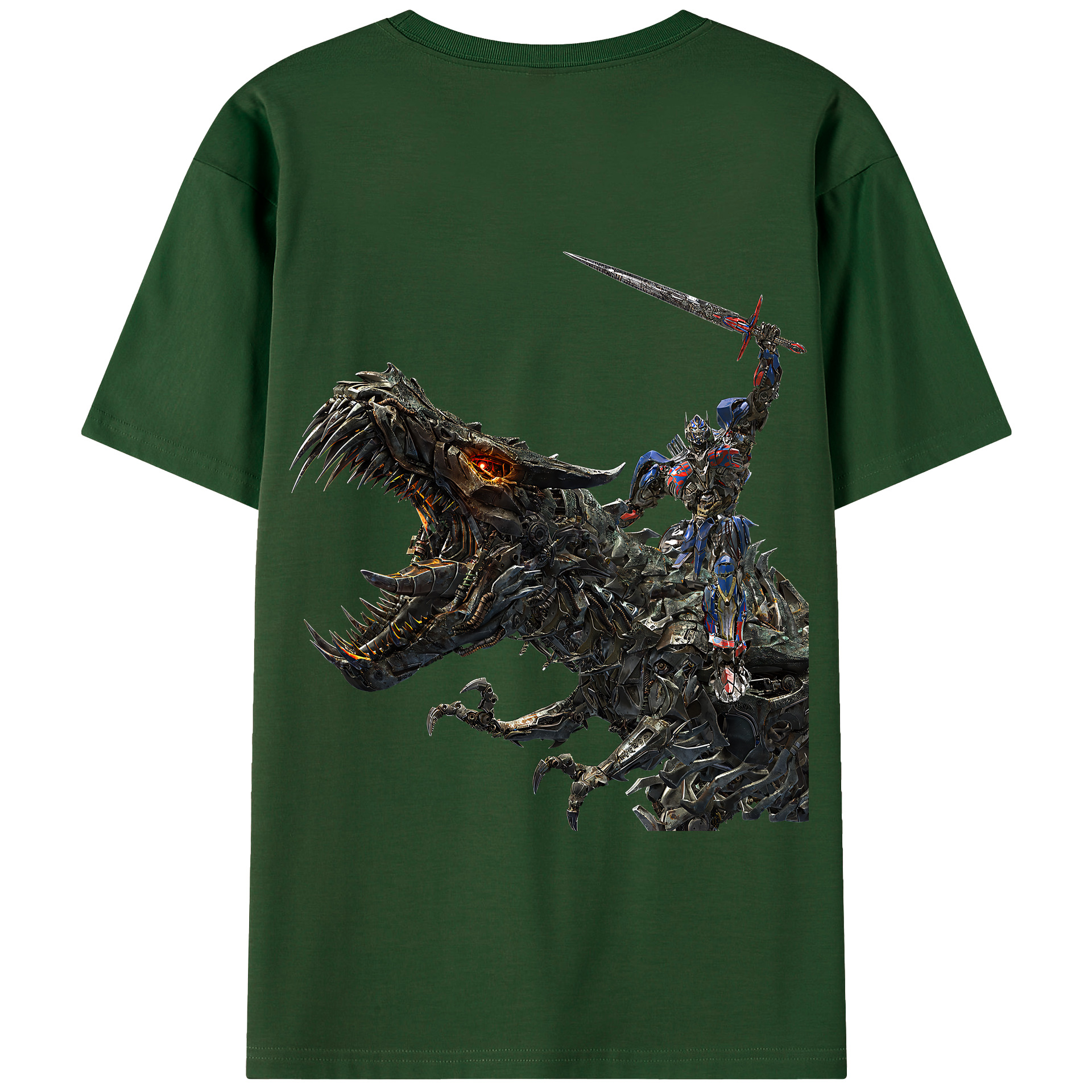 （画像用） Transformers トランスフォーマー 綿100％半袖Tシャツ（背面プリント）